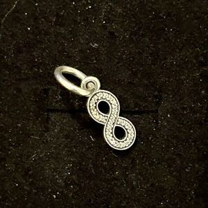 PANDORA SYMBOL OF INFINITY CZ DANGLE STERLING SILVER S925 ALE CHARM